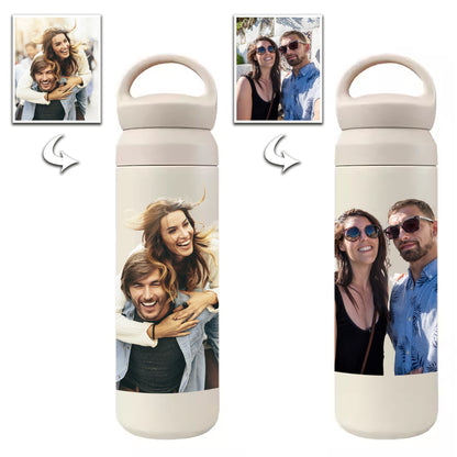 Custom Photo Insulated Tumbler - Stainless Steel with handle