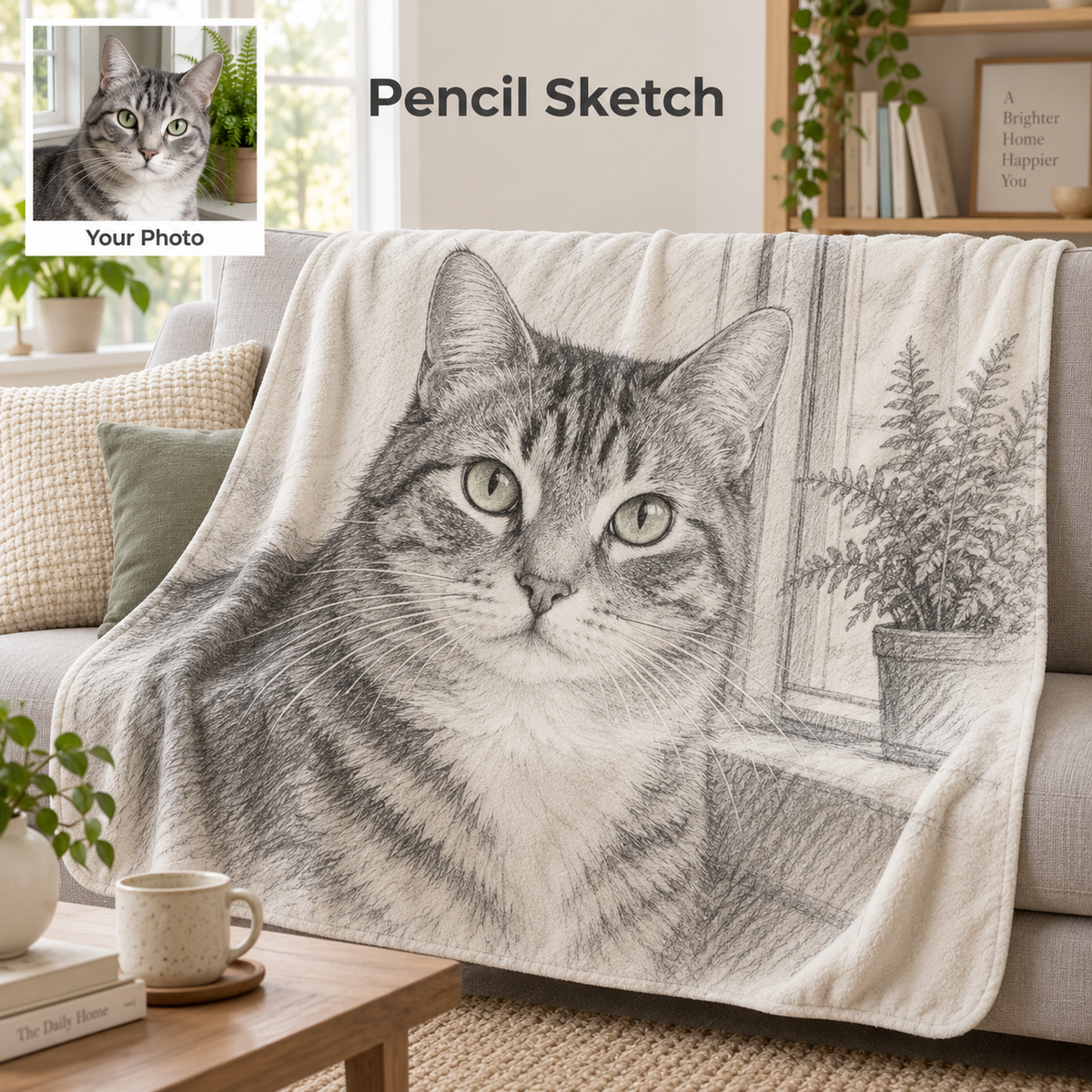 Custom Pet Photo Blanket – Original Photo or AI Art