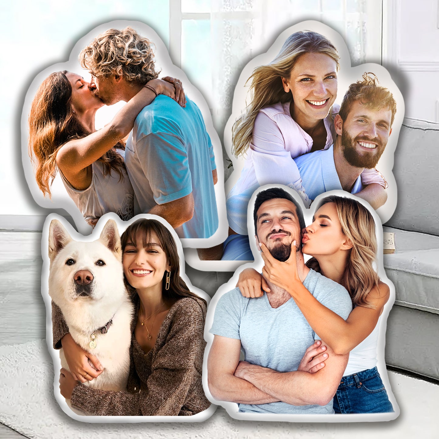 Personalized Double-person Photo Pillow - Unique Custom Shaped Gifts