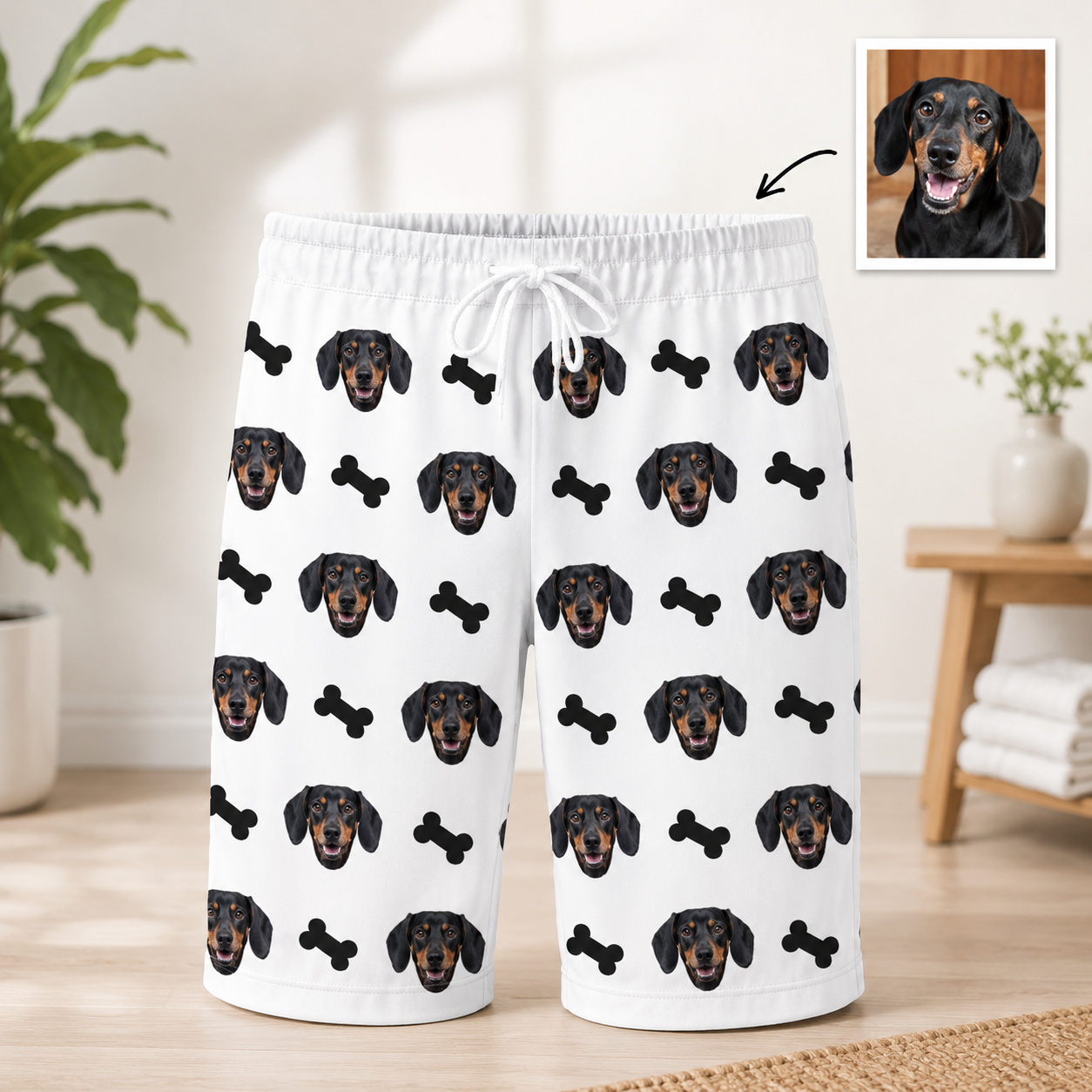 Unisex Dog Photo Pajamas - Custom Nightwear Pants, Pet Lover Gift