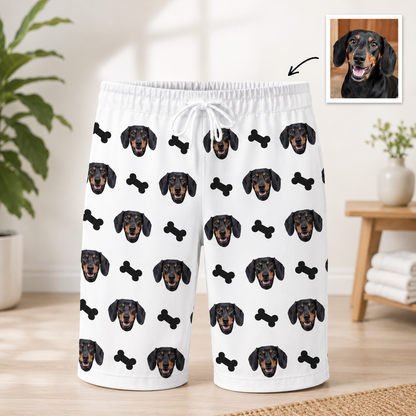 Unisex Dog Photo Pajamas - Custom Nightwear Pants, Pet Lover Gift