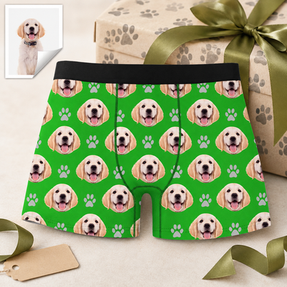 Custom Boxer with Photo Mens Underwear with Dog Face