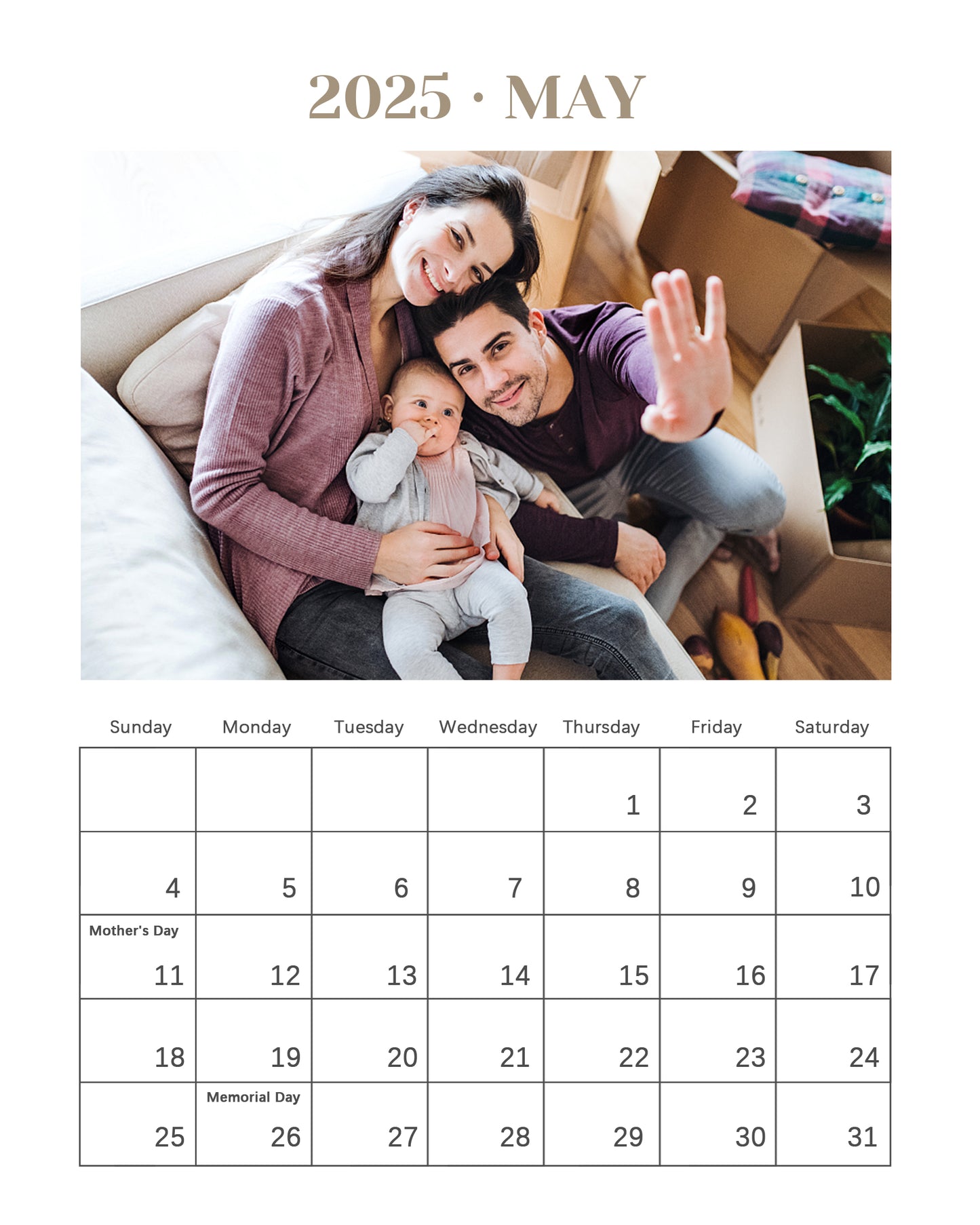 Personalized Custom Photo Desk Calendar - Capture Precious Moments in Style