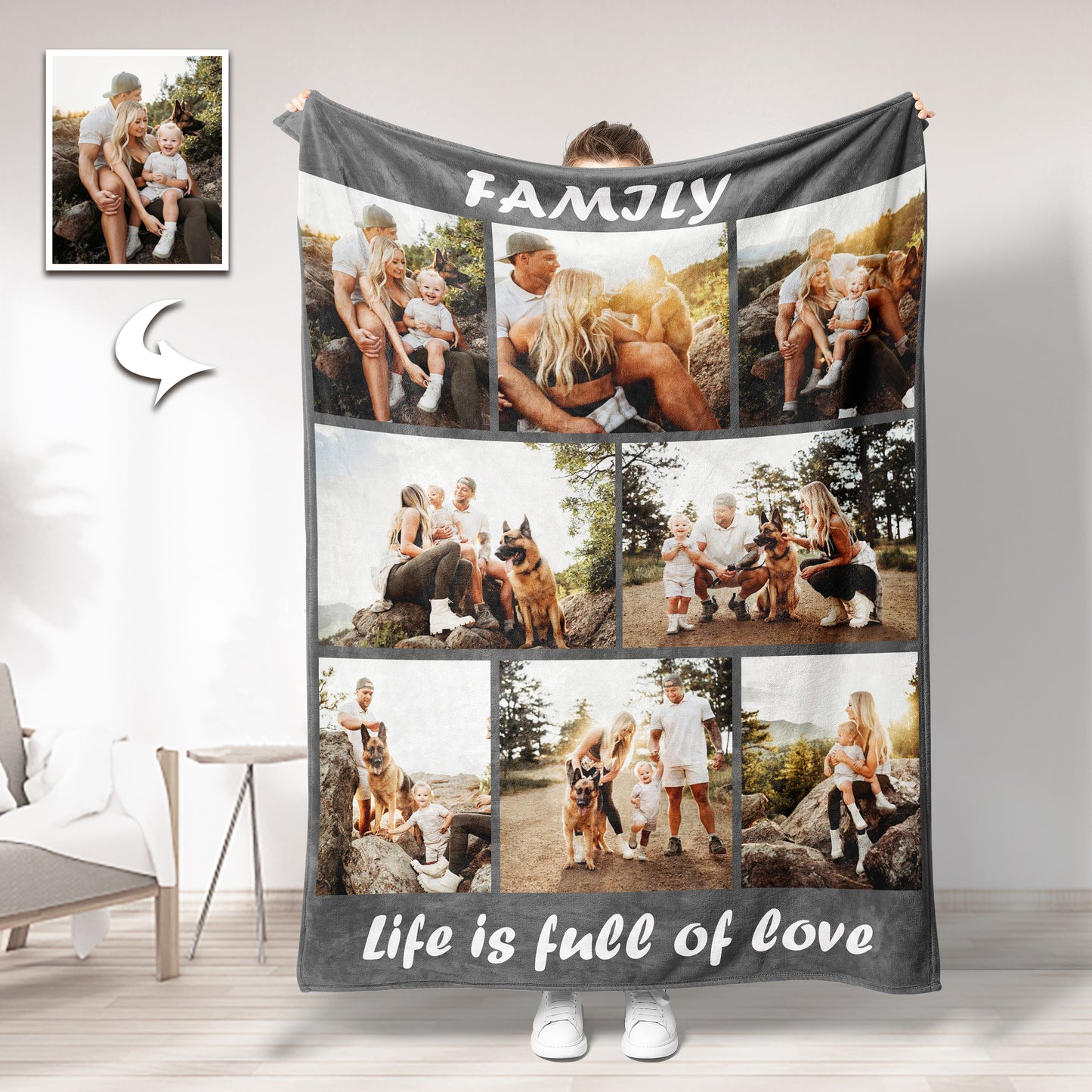 Design Your Own Photo Blanket - Custom Keepsake Gift