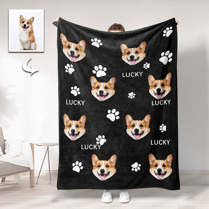 Personalized Keepsake Blanket with Your Pet Photo - Custom Gift