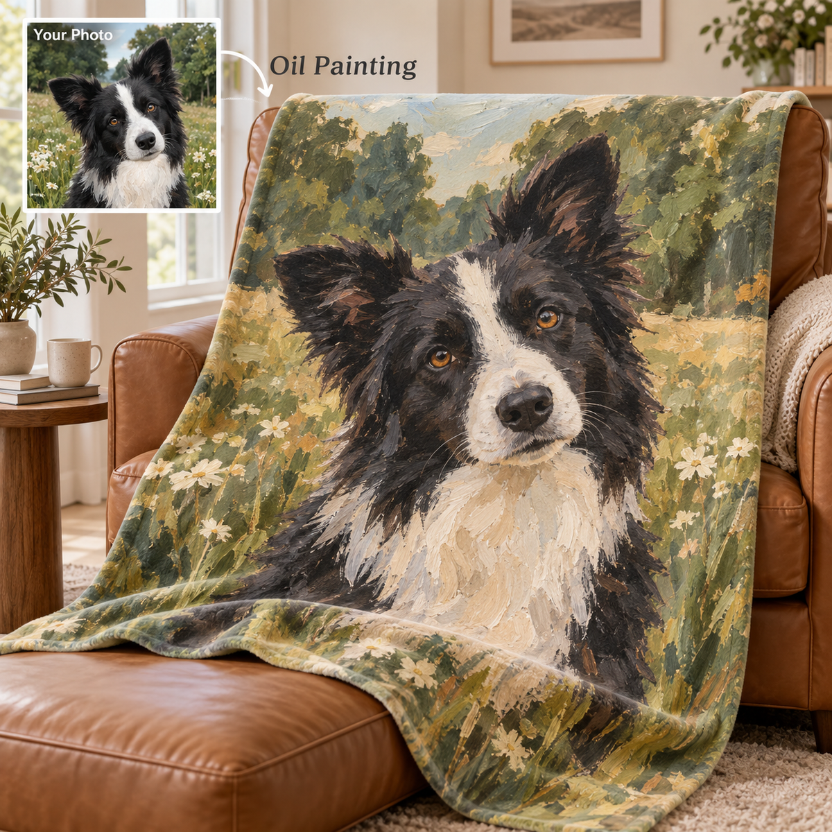 Custom Pet Photo Blanket – Original Photo or AI Art