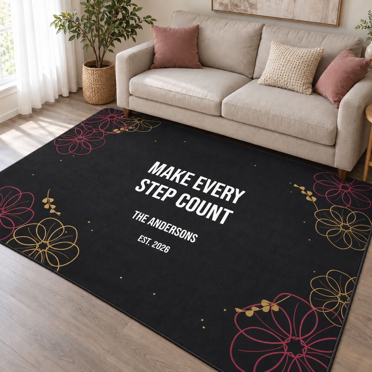 Personalized Flannel Carpet - Extra Soft, Anti-Slip Custom Floor Mats