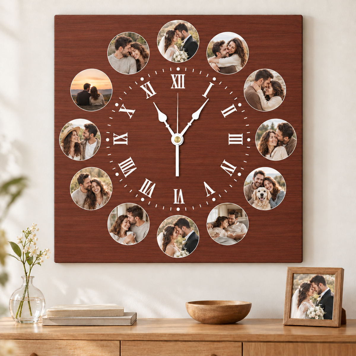 12pcs Photo Wall Clock Personalized Clock