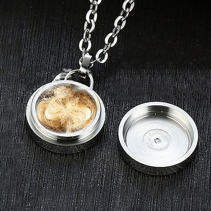 Custom Engraved Cremation Urn Necklace – Stainless Steel Keepsake Pendant