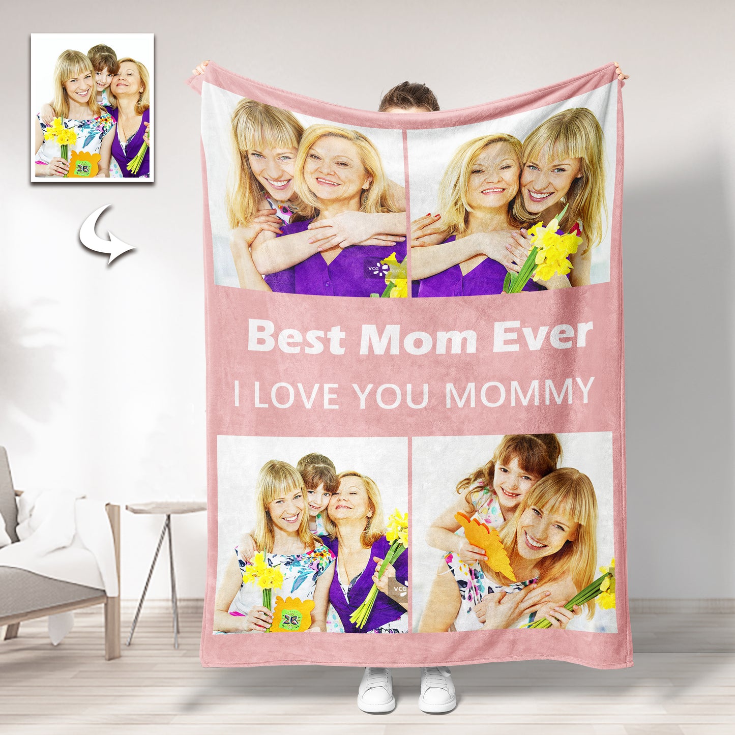 Create a Custom Keepsake Blanket with Your Favorite Photos