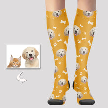 Load image into Gallery viewer, Custom Photo Knee High Socks Dog
