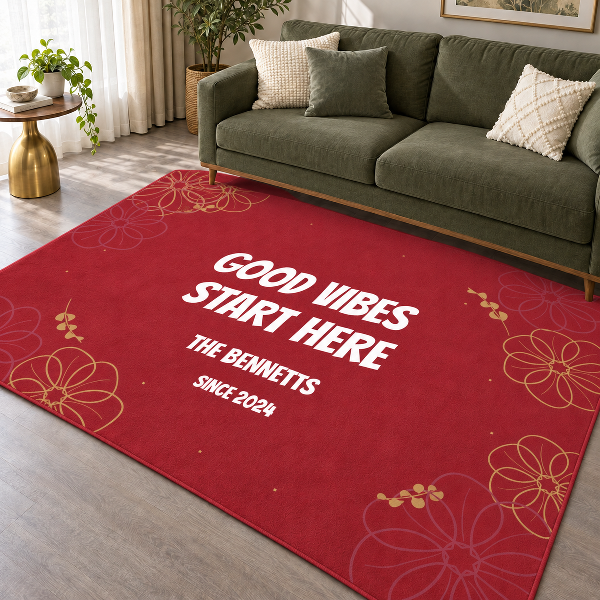 Personalized Flannel Carpet - Extra Soft, Anti-Slip Custom Floor Mats