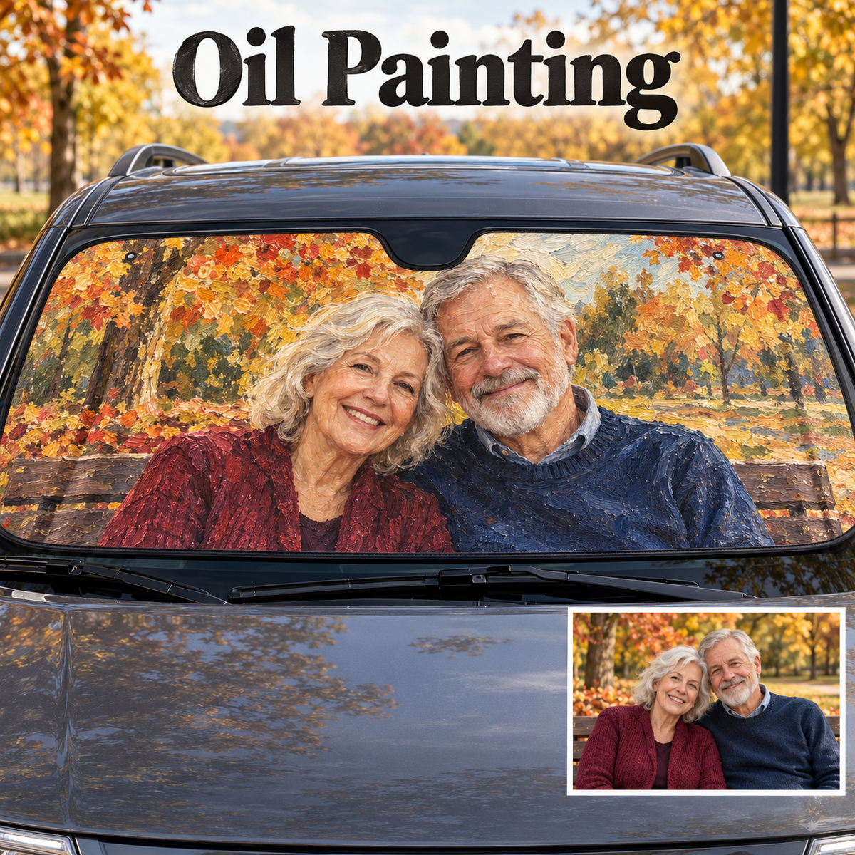 Custom Photo Windshield Sun Shade – Original Photo or AI Art
