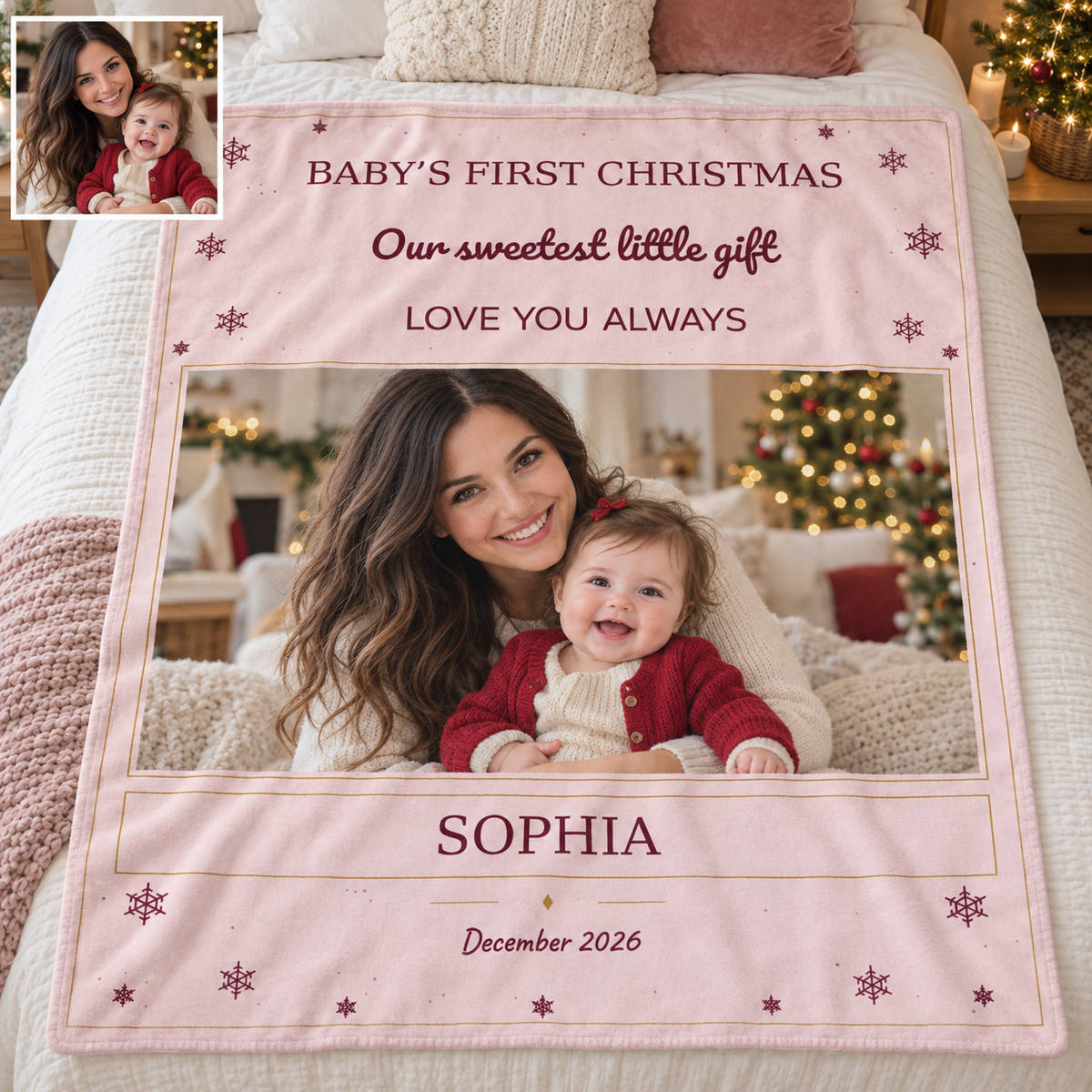 Christmas Photo Blankets Personalized Photo Family Memorial Blankets