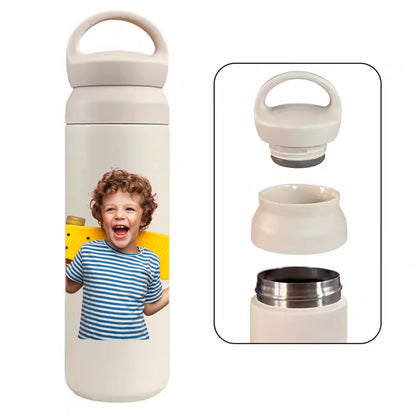 Custom Photo Insulated Tumbler - Stainless Steel with handle