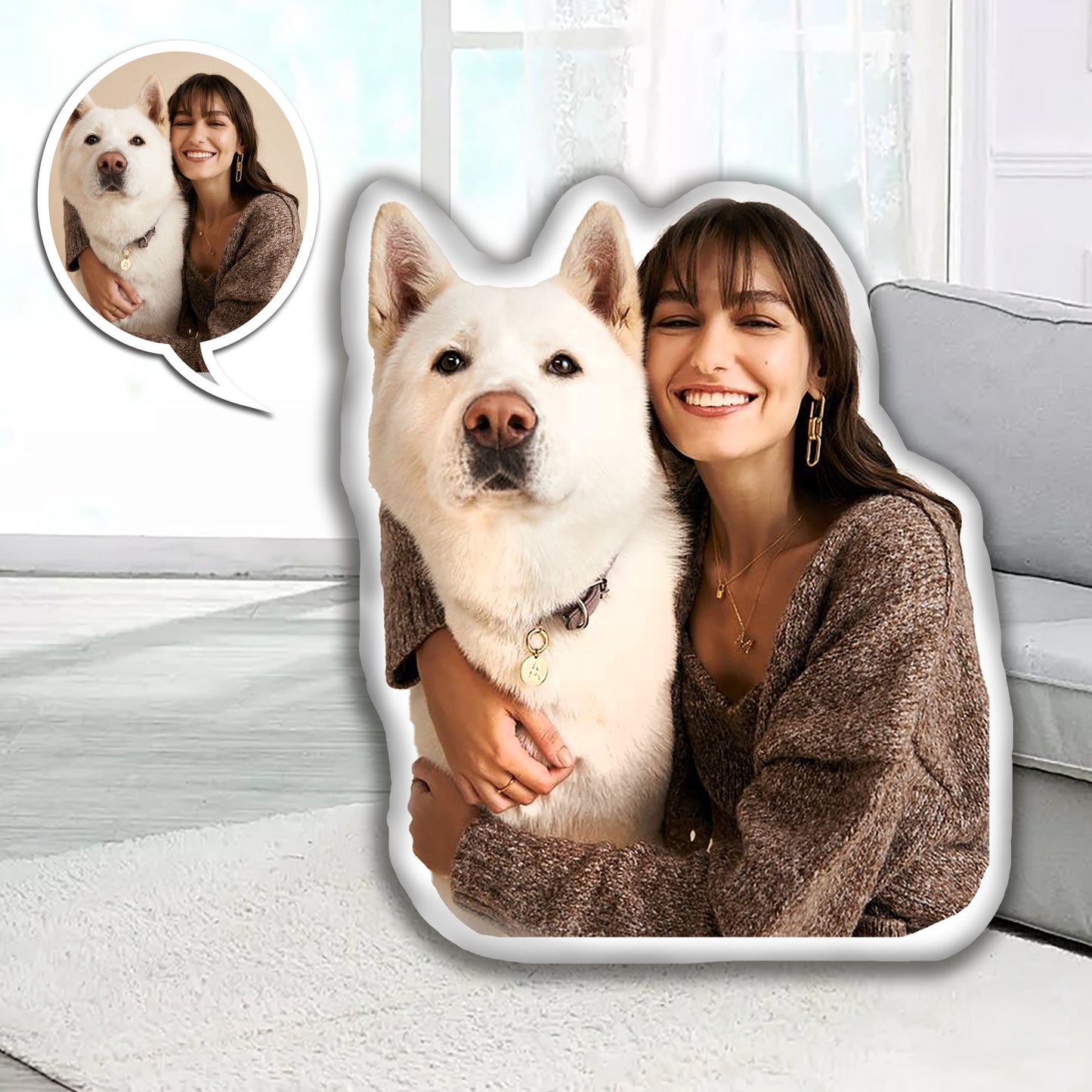 Personalized Double-person Photo Pillow - Unique Custom Shaped Gifts