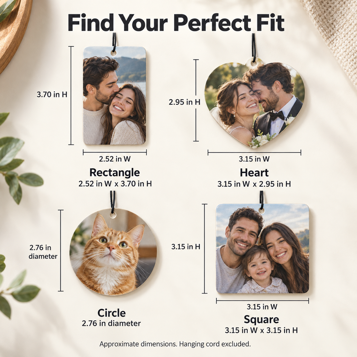 Personalized Photo Car Air Freshener – Double-Sided Custom Print