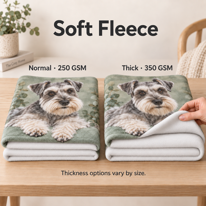 Custom Pet Photo Blanket – Original Photo or AI Art