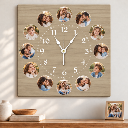 12pcs Photo Wall Clock Personalized Clock