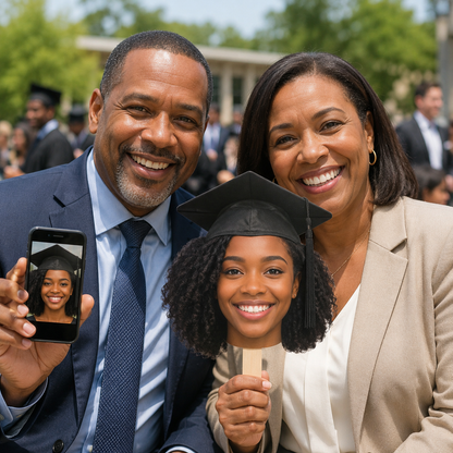 Custom Face Hand Fan – Personalized Photo Big Head Cutout for Weddings, Parties & Graduations