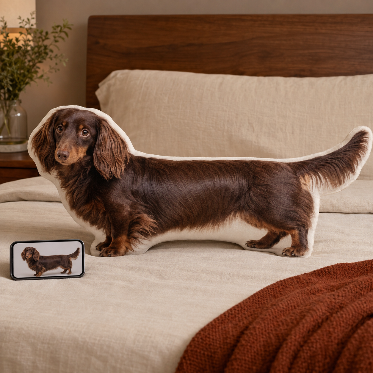 Custom 3D Pet Photo Pillow : Personalized Dog/Cat Shaped Throw Pillow Gift