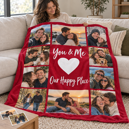 Custom Photo Keepsake Blanket - Personalized Memory Throw