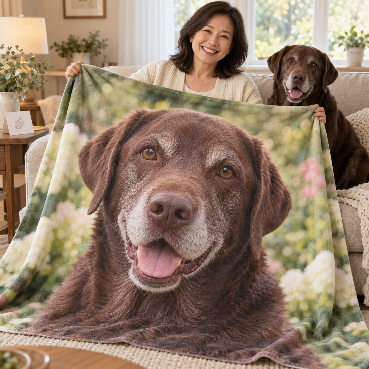 Custom Pet Photo Blanket – Original Photo or AI Art