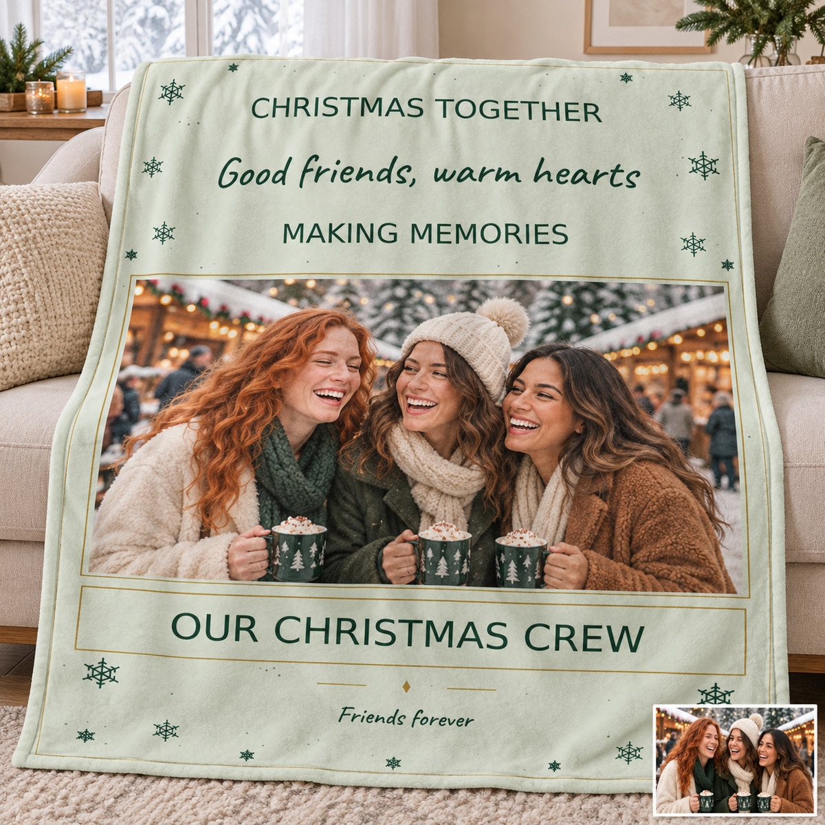 Christmas Photo Blankets Personalized Photo Family Memorial Blankets
