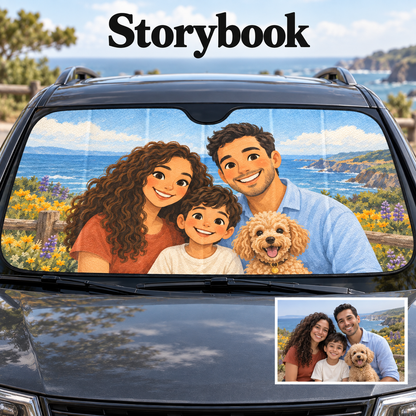 Custom Photo Windshield Sun Shade – Original Photo or AI Art