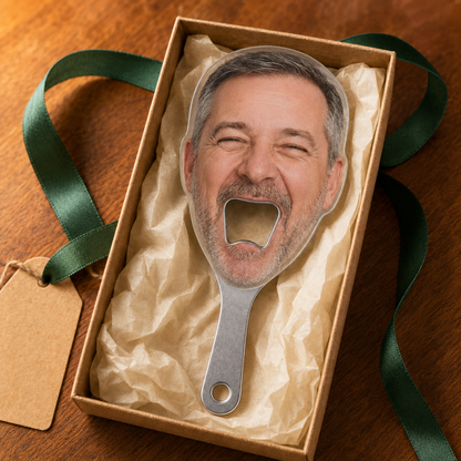 Custom Face Bottle Opener – Personalized Photo Acrylic Opener with Optional Fridge Magnet