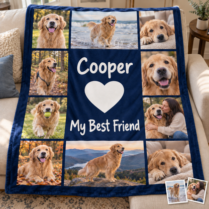 Custom Photo Keepsake Blanket - Personalized Memory Throw