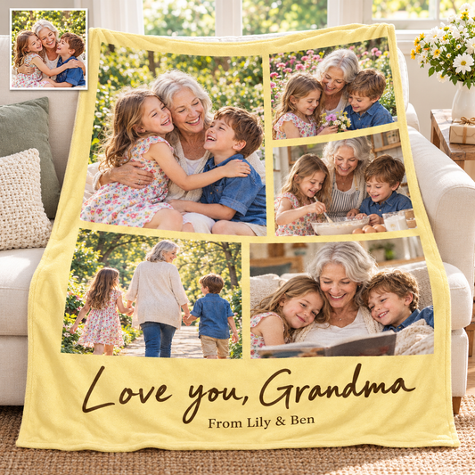 Personalized Photo Blanket - Custom Keepsake Gift Idea