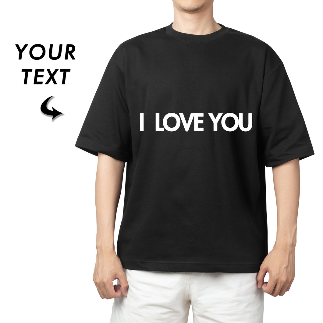 Custom Cotton Text T-shirt