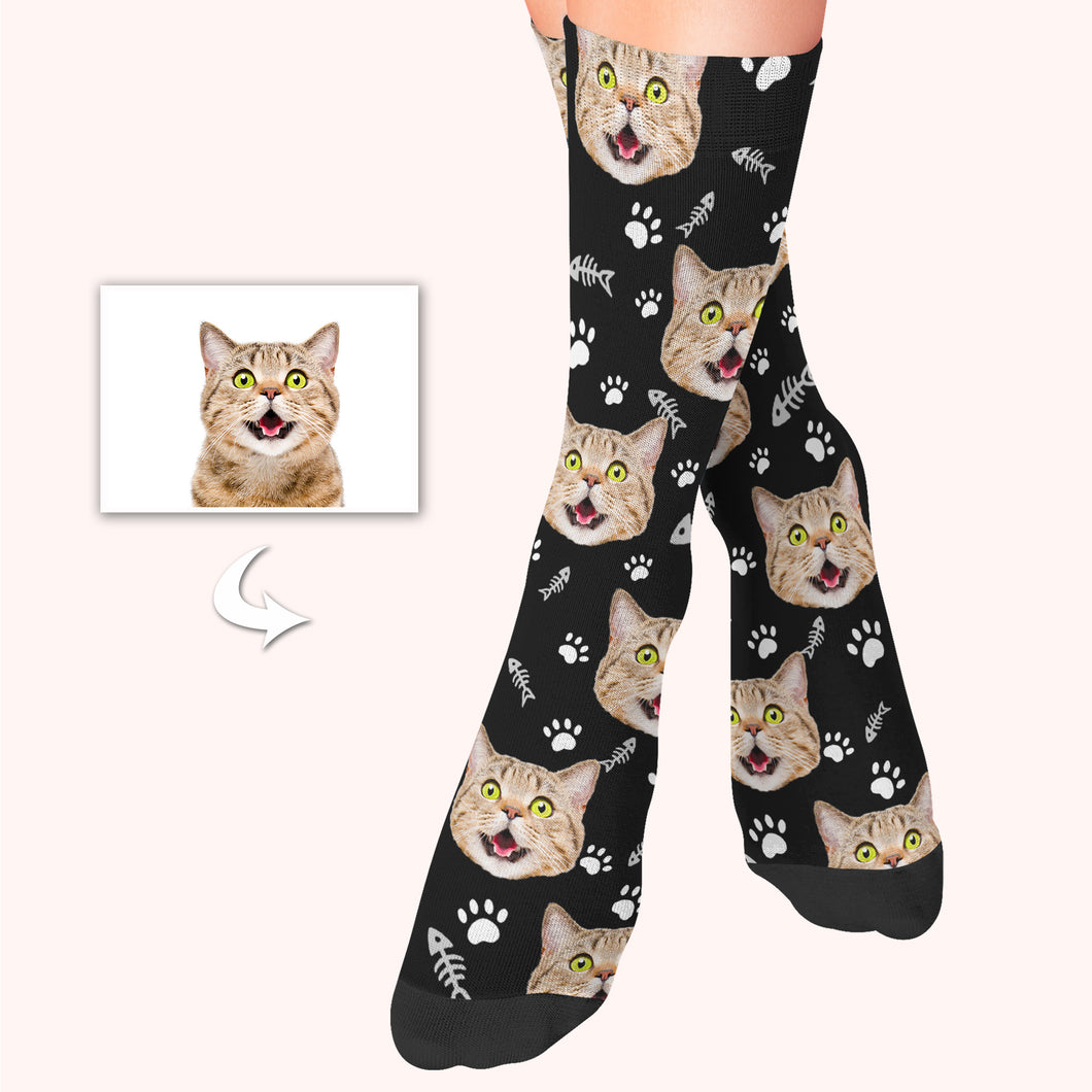 Custom Photo Face Socks With Multiple Colors For Pet Lovers