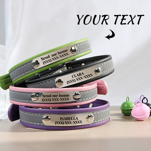 Custom Texts Pet Collar comfortable adjustable Engravable Dog Collar