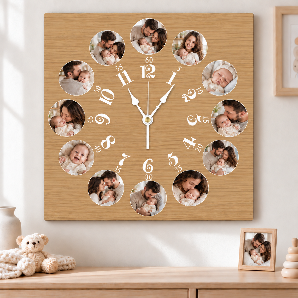 12pcs Photo Wall Clock Personalized Clock