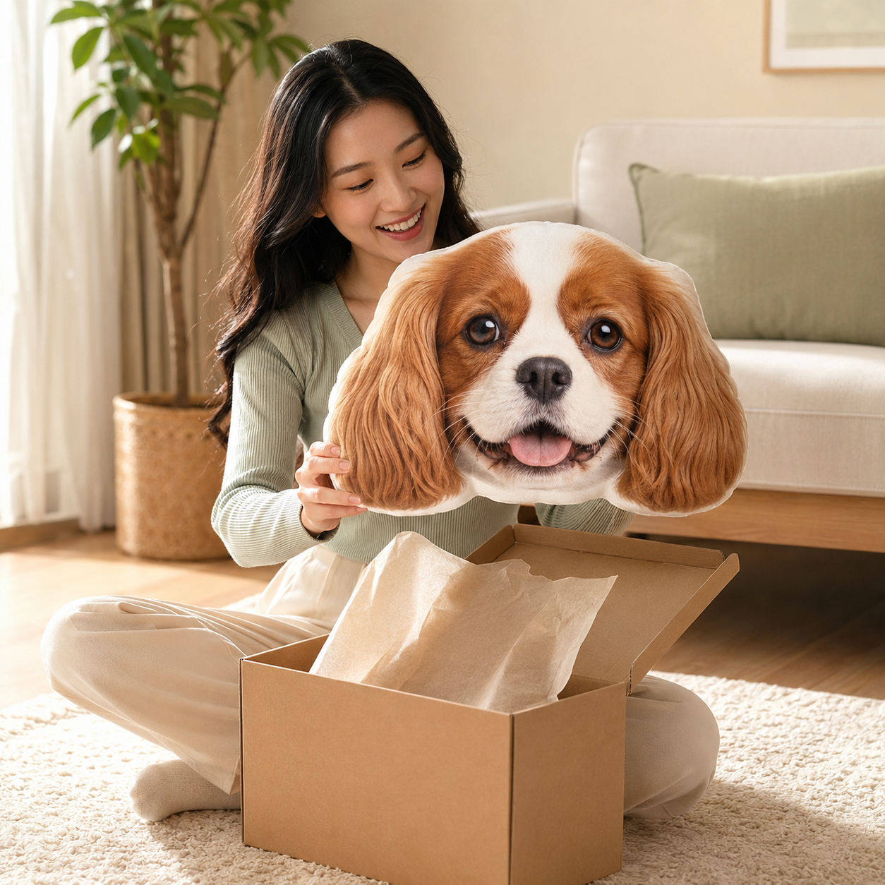 Personalized 3D Photo Pillows: Custom Photo  Face Pillows of Pets