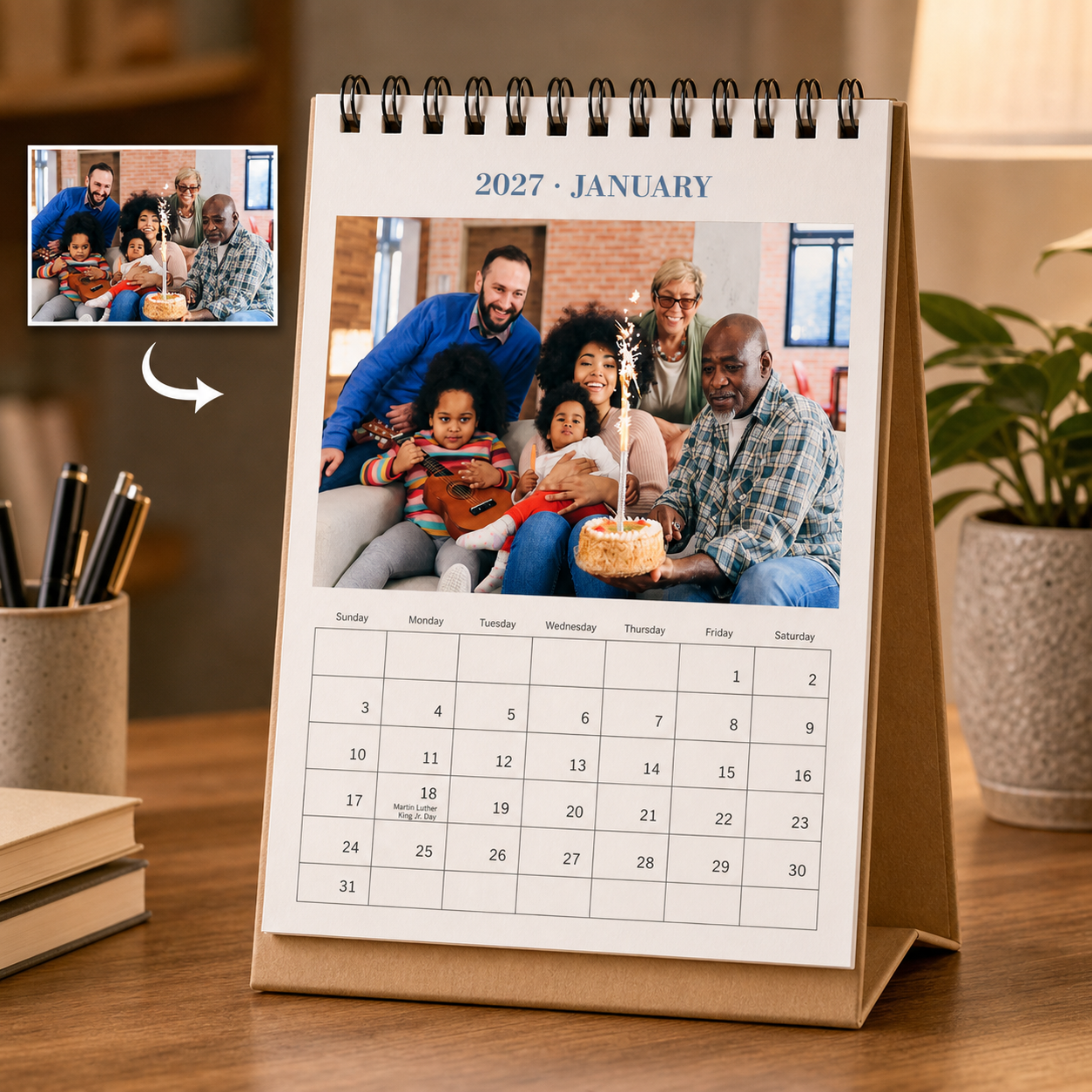 Custom Desktop Calendar with Your Photos