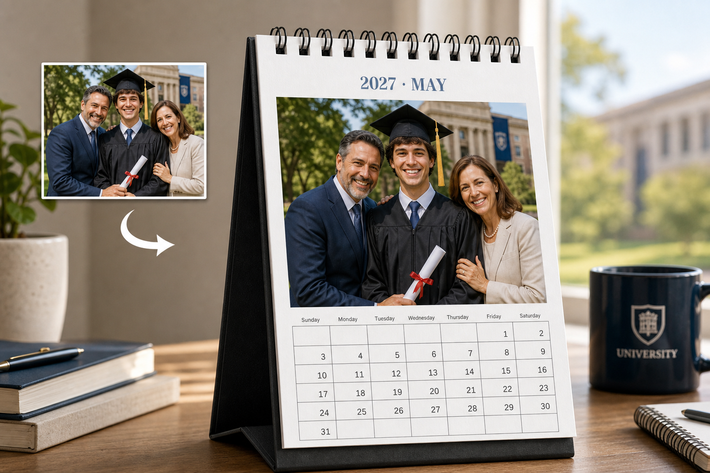 Custom Desktop Calendar with Your Photos