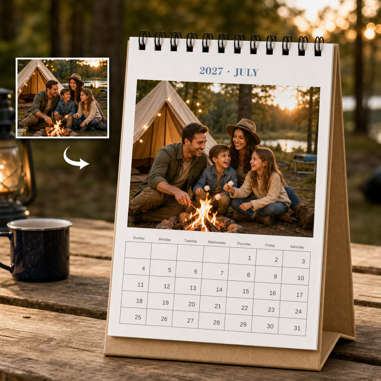 Custom Desktop Calendar with Your Photos