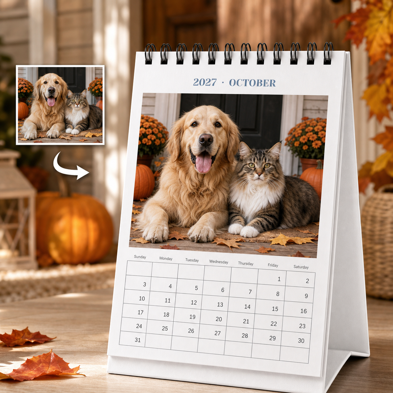 Custom Desktop Calendar with Your Photos