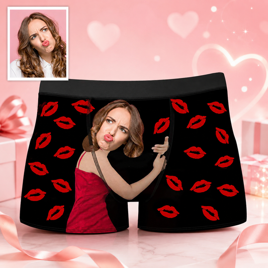 Custom Boxer with Photo Mens Underwear with Lover Face