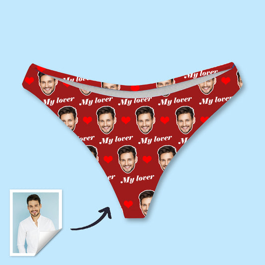 Custom Womens Thong with Boyfriend’s Photo Sexy Underwear Women Boxers