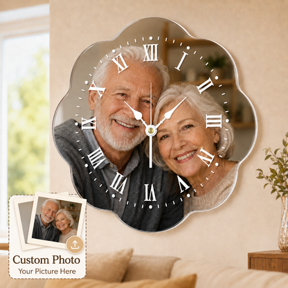 Personalized Shaped Acrylic Photo Wall Clock