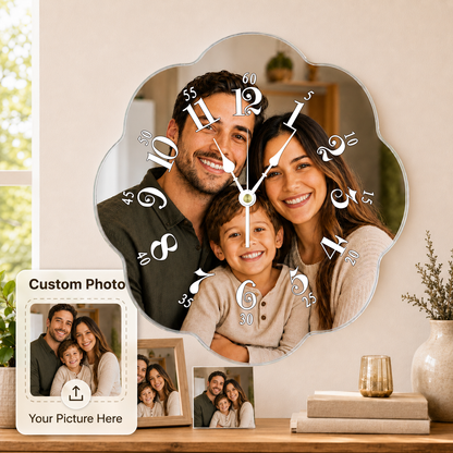 Personalized Shaped Acrylic Photo Wall Clock