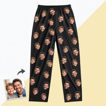 Unisex Custom Photo Pajamas - Long-Sleeve, Multi-Color, Personalized Sleepwear