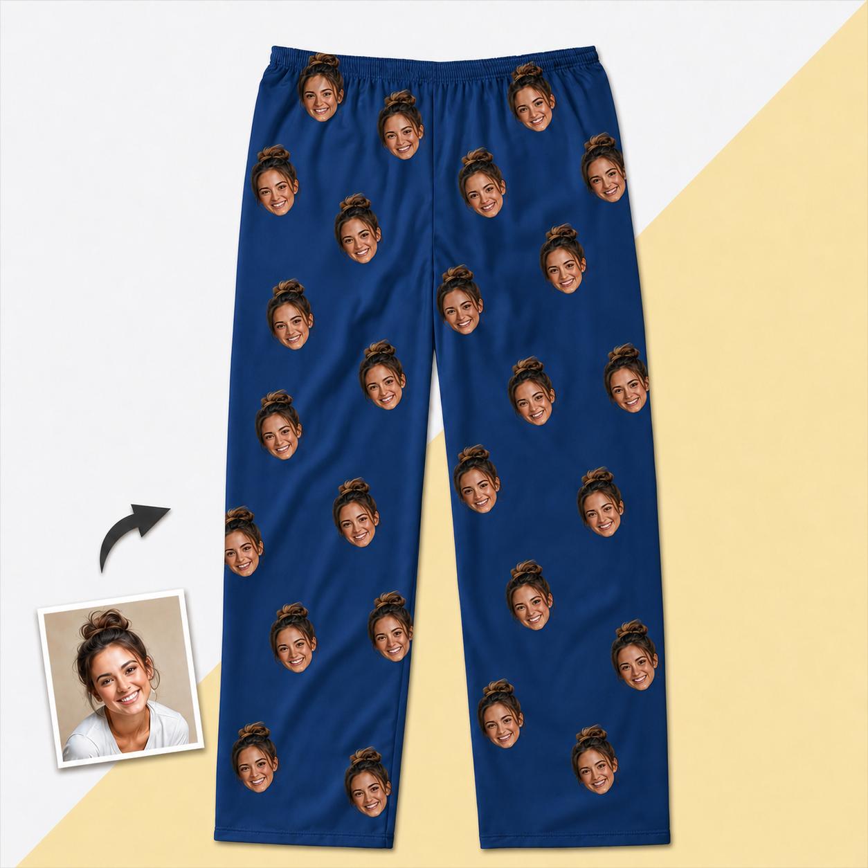 Unisex Custom Photo Pajamas - Long-Sleeve, Multi-Color, Personalized Sleepwear