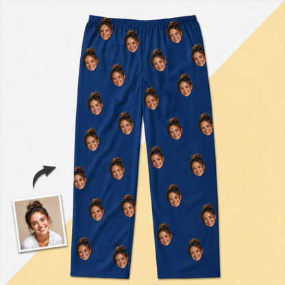 Unisex Custom Photo Pajamas - Long-Sleeve, Multi-Color, Personalized Sleepwear