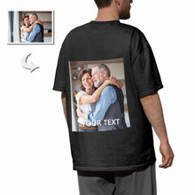 Load image into Gallery viewer, Customizable Unisex Cotton T-Shirt, Double-Sided Photo Print &amp; Text
