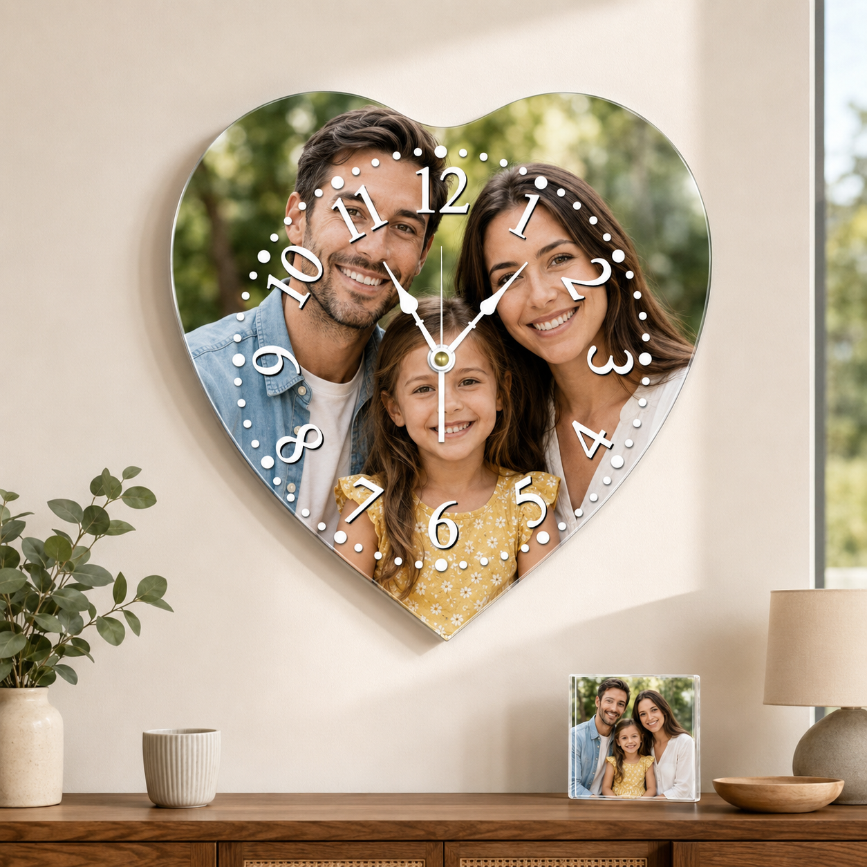Personalized Shaped Acrylic Photo Wall Clock